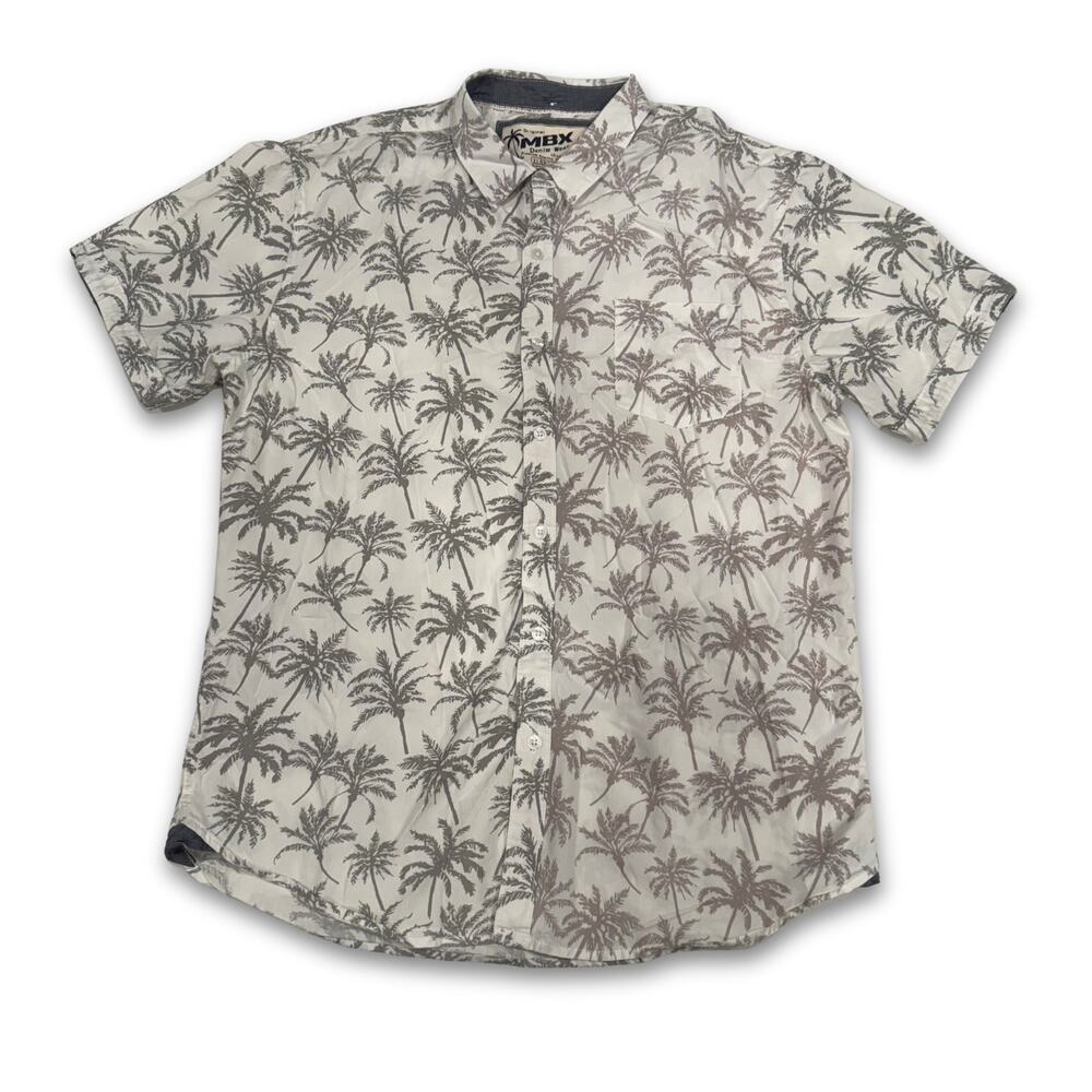 Palm Tree Button Up | Men's XL | MBX Denim Wear